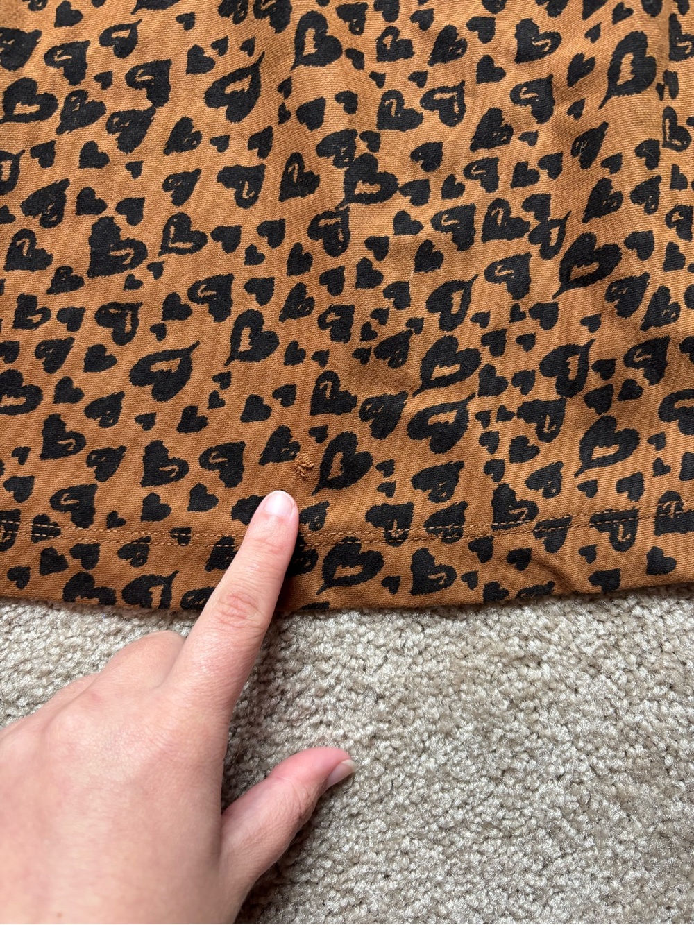 Old Navy Brown and Black Heart Leopard Patterned Skirt - Picture 6 of 9